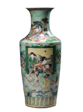 A WUCAI 'FIGURAL' VASE<br>A WU