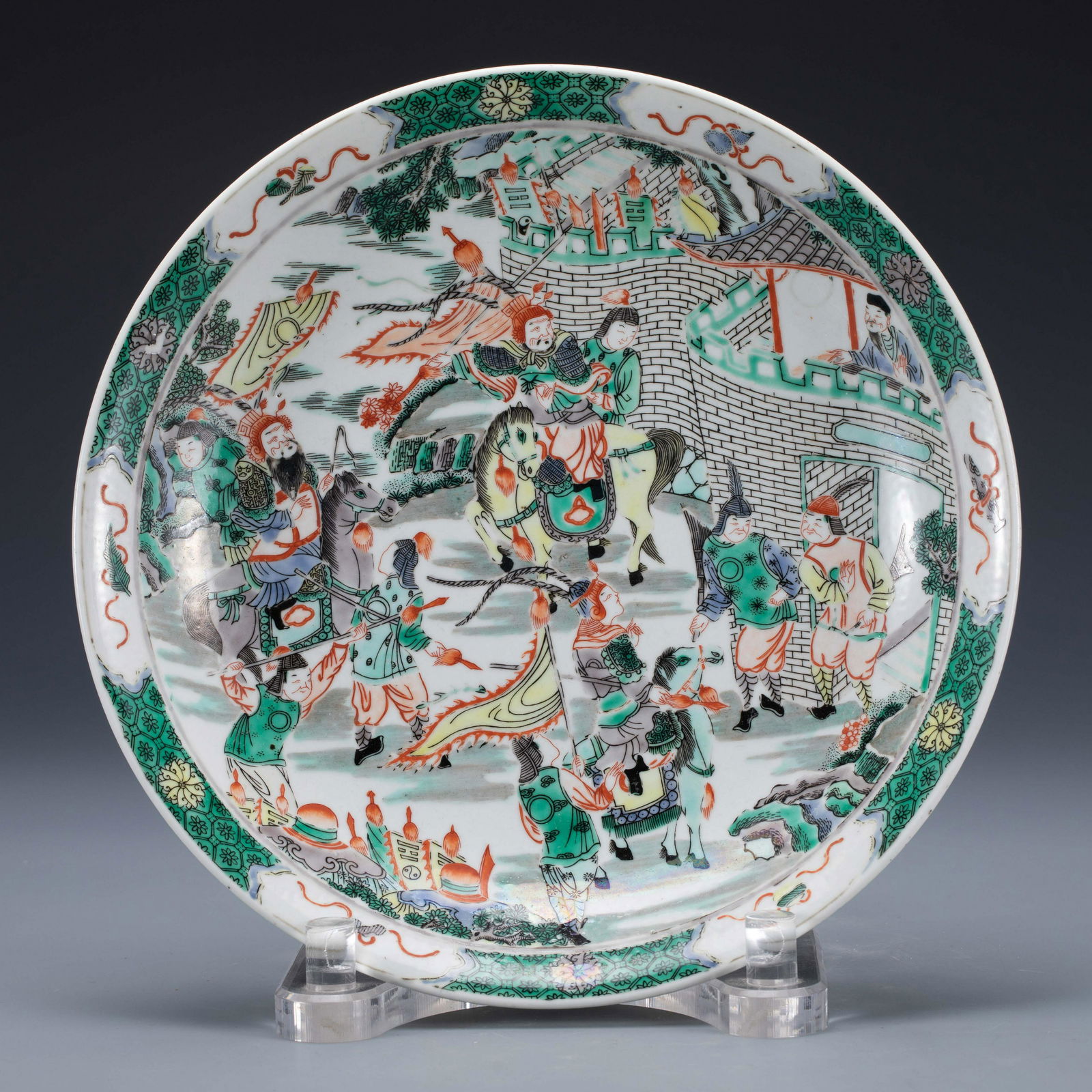 A WUCAI PORCELAIN FIGURE STORY