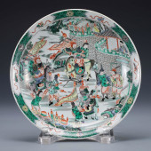 A WUCAI PORCELAIN FIGURE STORY