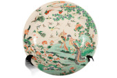 A WUCAI PORCELAIN PLATE<br>A W