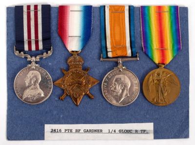 A WWI M.M. group to Private R.F