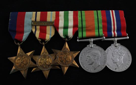 A WWII group of five to Major