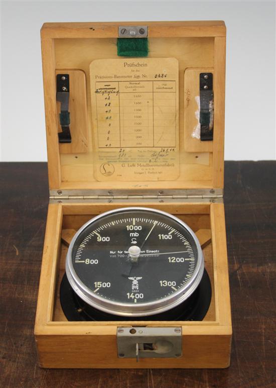 A WWII Luftwaffe bulkhead barometer