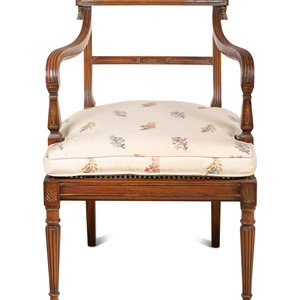 A Yale Burge Regency Style Armchair