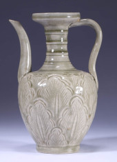 A YAOZHOU TYPE CARVED EWER<br>