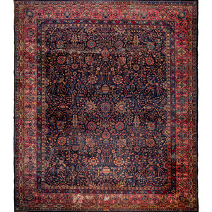 A Yazd Kirman Wool Rug Circa 1900