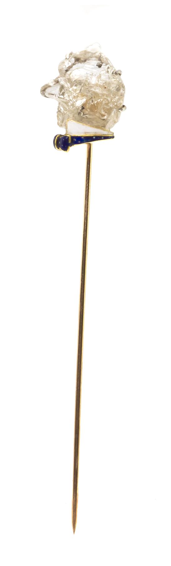 A Yellow Gold Diamond Crystal and