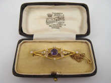 A yellow metal (tests 15 carat
