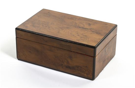 A Yew Wood Table Casket of