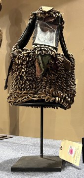A YORUBA TEXTILE AND COWRIE SH