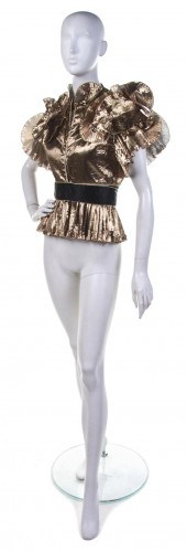 A Zandra Rhodes Bronze Pleated