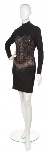 A Zandra Rhodes Painted Black