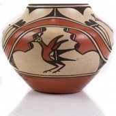 A ZIA POLYCHROME POTTERY OLLA