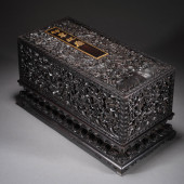 A ZITAN WOOD CARVED CLOUDS DRA
