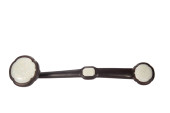 A ZITAN WOOD INLAID JADE RUYI