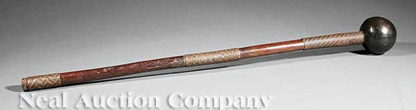 A Zulu Carved Wood Knobkerrie