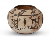 A ZUNI PUEBLO POLYCHROME POTTE