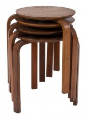 AALTO STYLE TEAK STACKING STOO