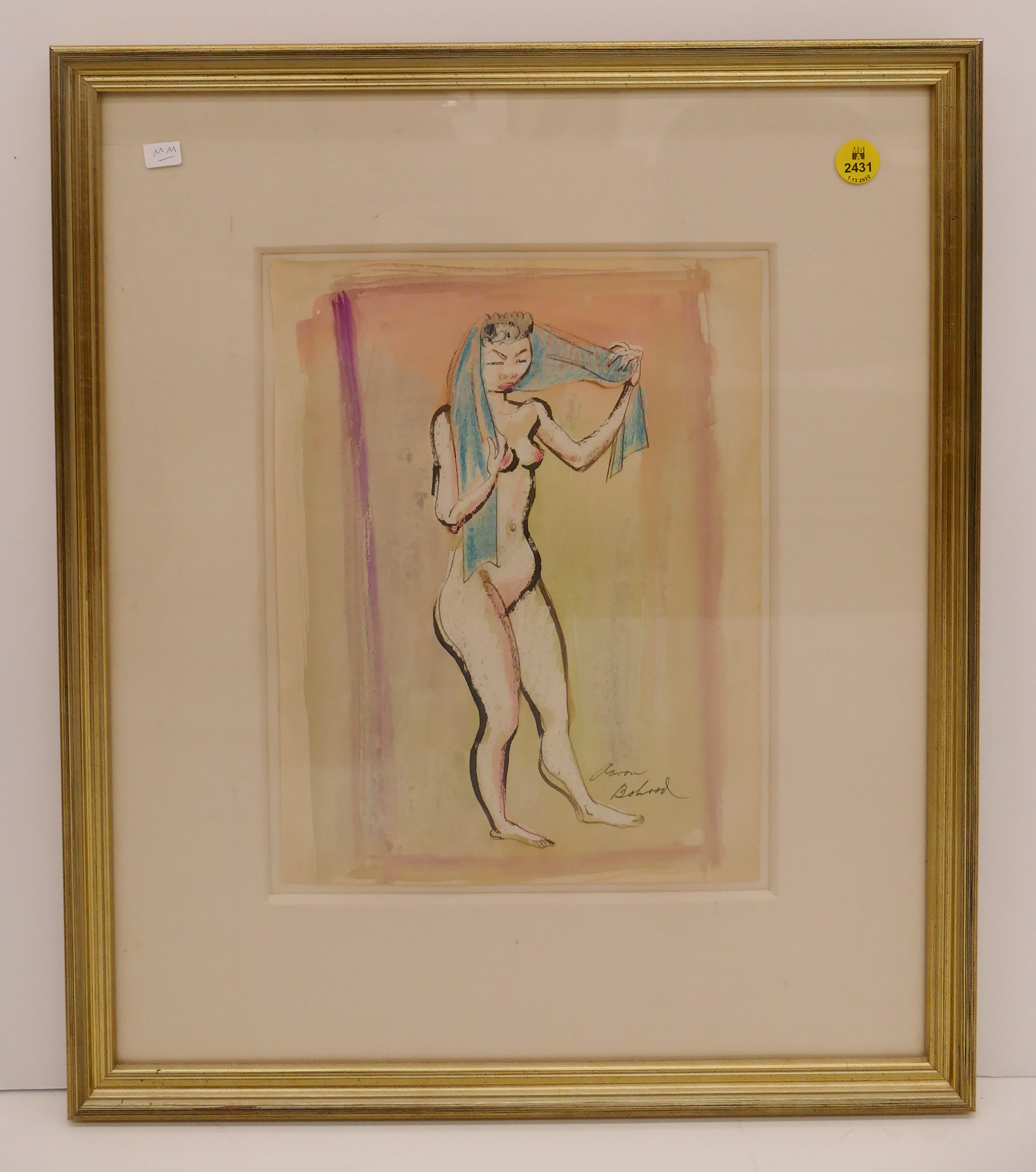 Aaron Bohrad Female Nude with Towle