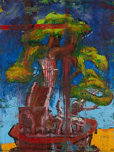 AARON FINK "KOREAN BONSAI" OIL ON