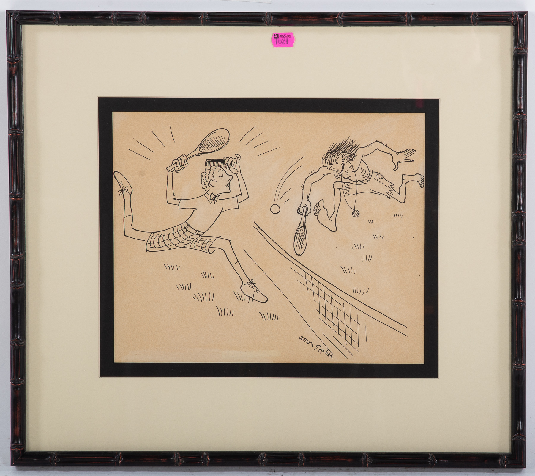 AARON SOPHER. TENNIS MATCH, PEN AND
