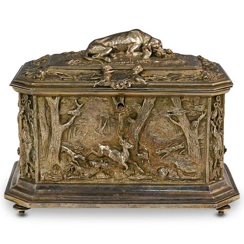 "A.B. PARIS" SILVER BRONZE CASKET