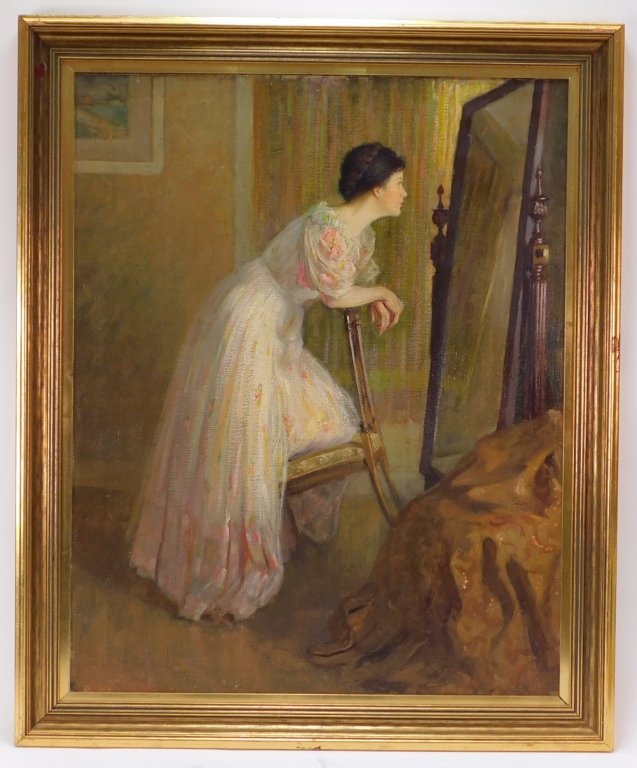 ABBOTT F. GRAVES WOMAN IN MIRROR