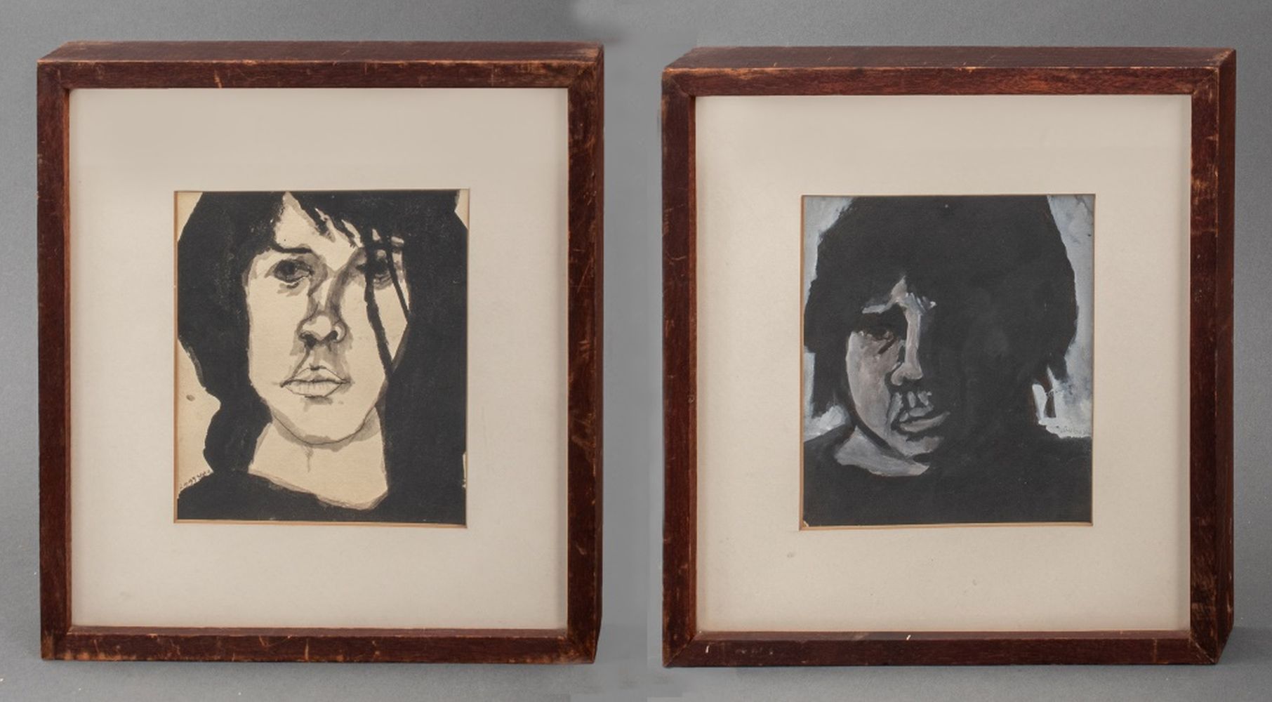 ABBY SHAHN SELF PORTRAITS INK ON