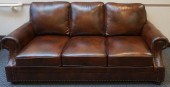 ABBYSON LIVING BROWN LEATHER A