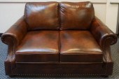 ABBYSON LIVING BROWN LEATHER A