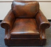 ABBYSON LIVING BROWN LEATHER A