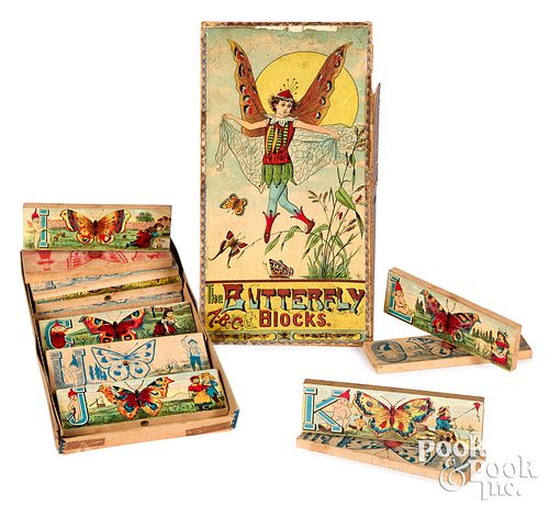 ABC BUTTERFLY BLOCKS, ATTRIBUTED TO