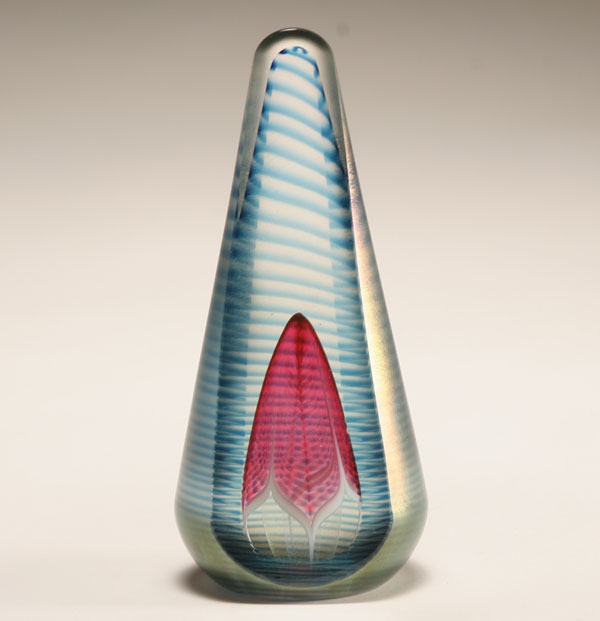 Abelman blue iridescent obelisk