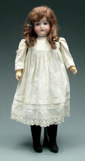 ABG bisque head doll, jointed