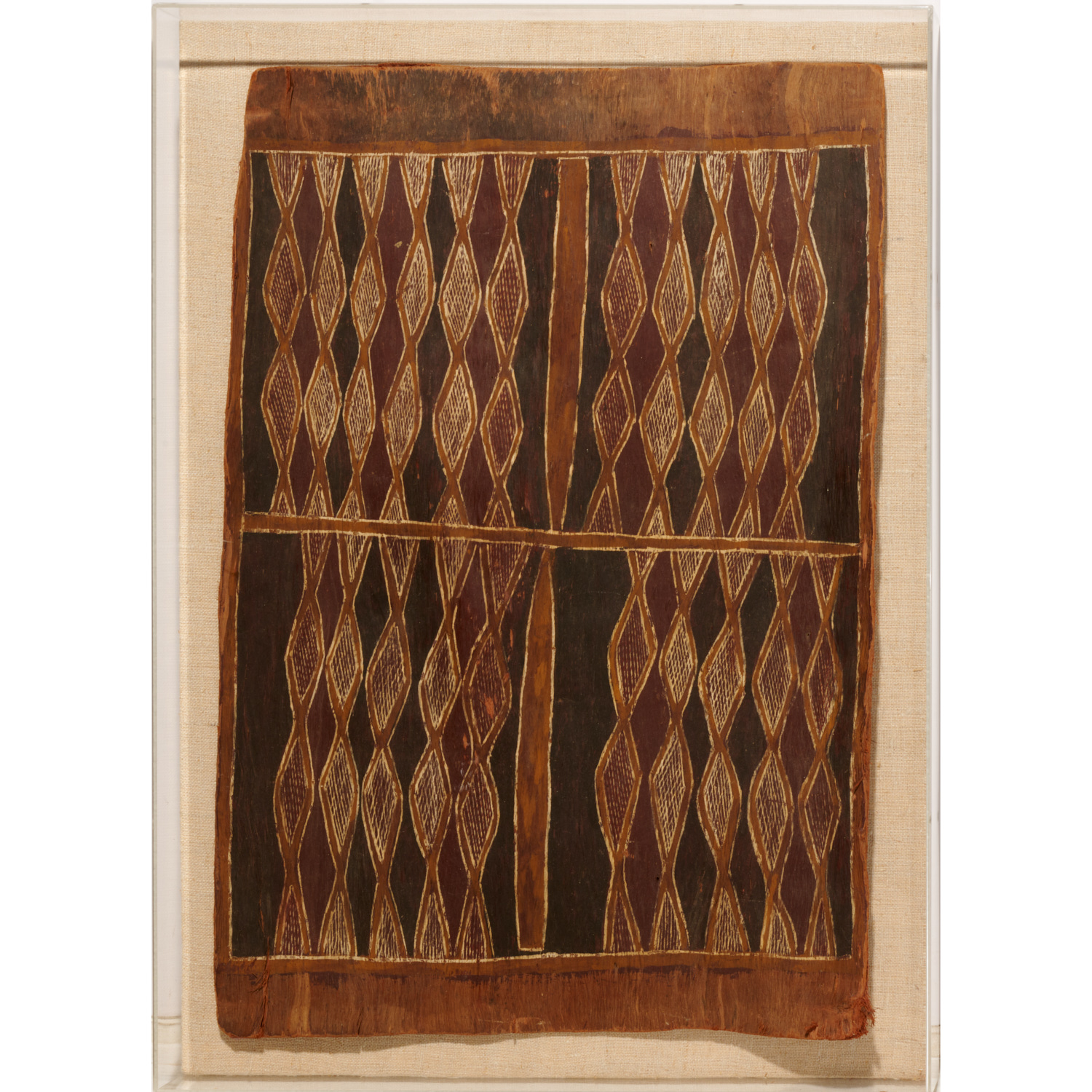 ABORIGINAL BARK PAINTING,  EX