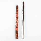 ABORIGINAL WALKING STICK & DID