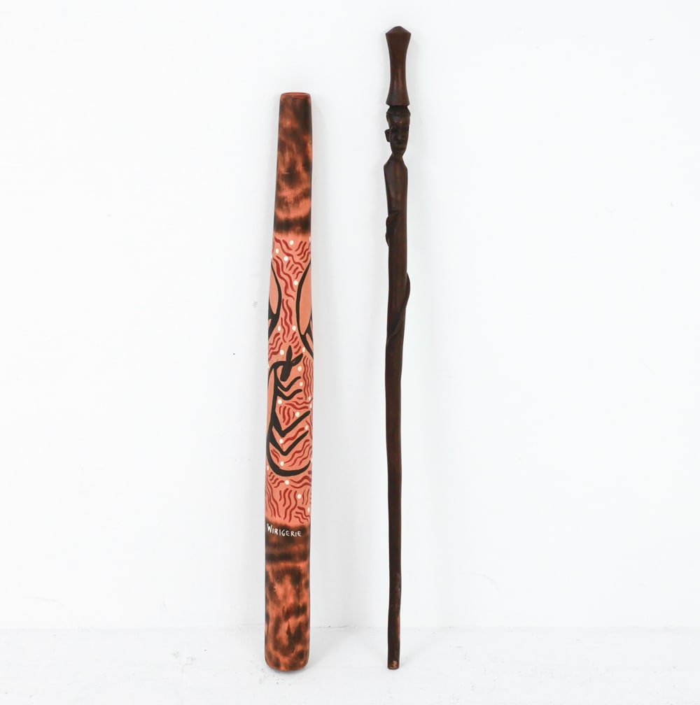 ABORIGINAL WALKING STICK &