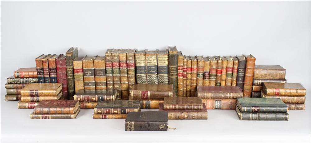 ABOUT SEVENTY LEATHER BOUND