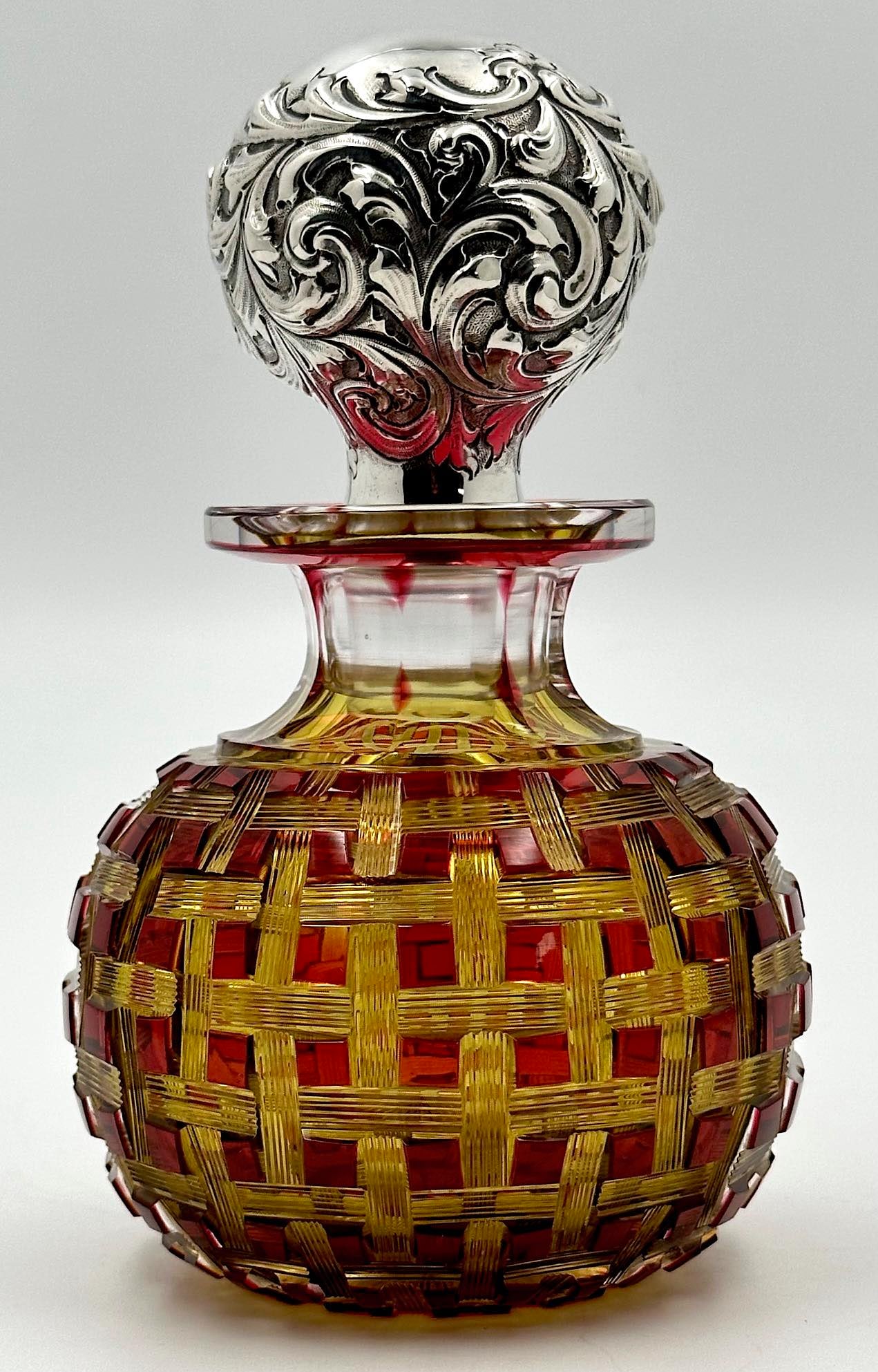 ABP CUT GLASS PERFUME BASKETWEAVE 3