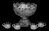 ABP CUT GLASS PUNCHBOWL SETTwo