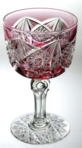 ABP CUT GLASS RED-CLEAR WINE S