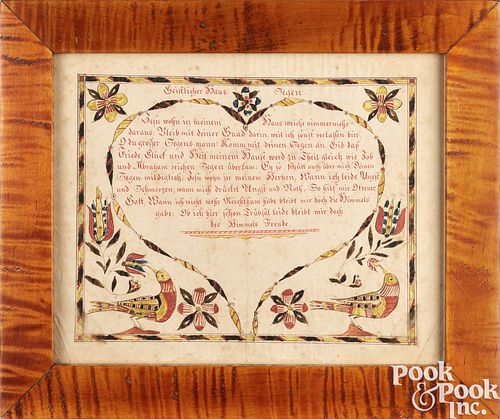ABRAHAM BRUBAKER, FRAKTUR HAUS