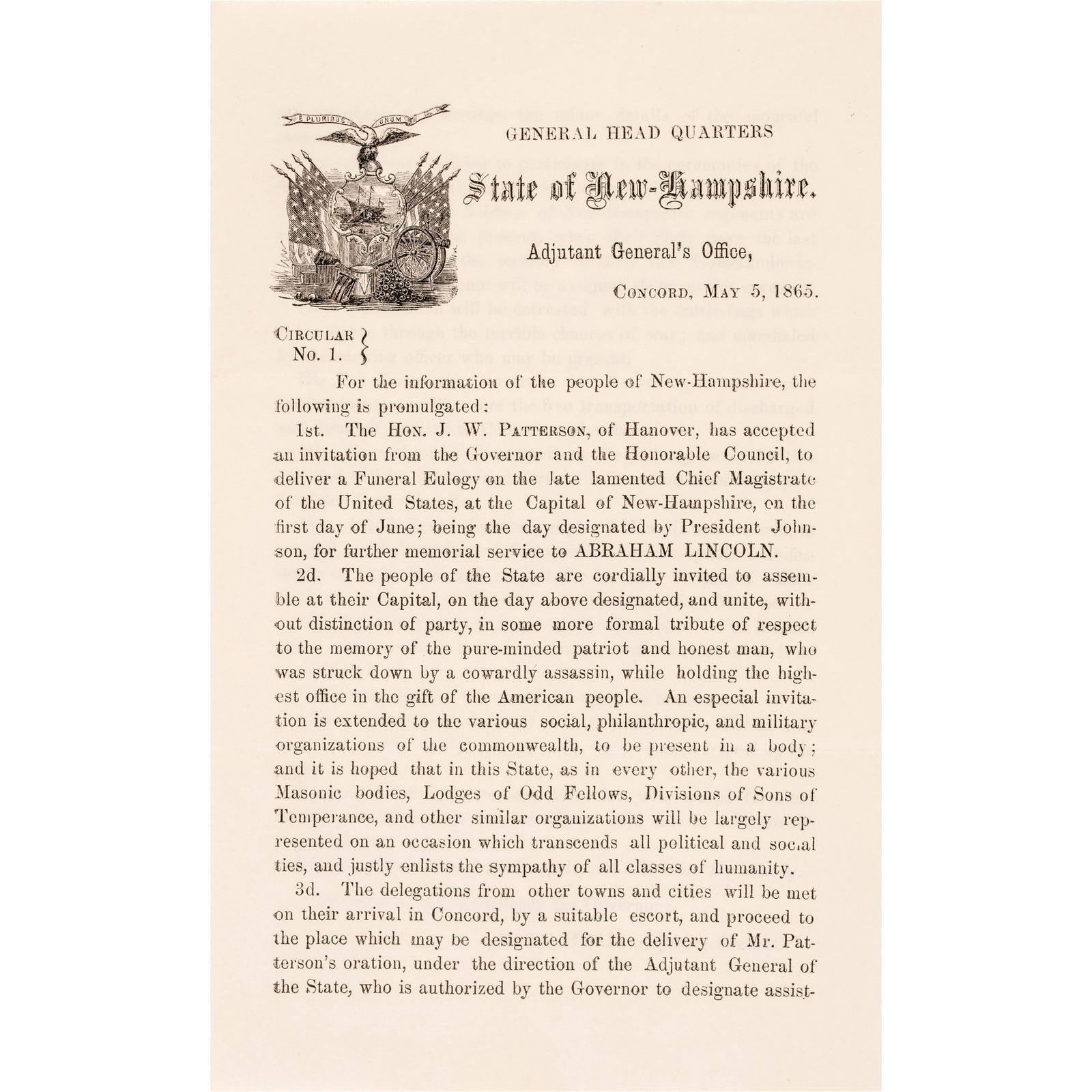 (ABRAHAM LINCOLN ASSASSINATION)