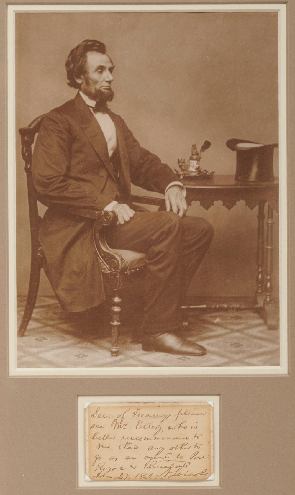 ABRAHAM LINCOLN AUTOGRAPHED