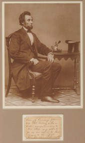 ABRAHAM LINCOLN AUTOGRAPHED NO
