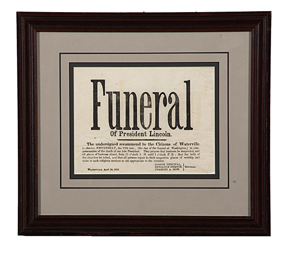 Abraham Lincoln Funeral Broadside
