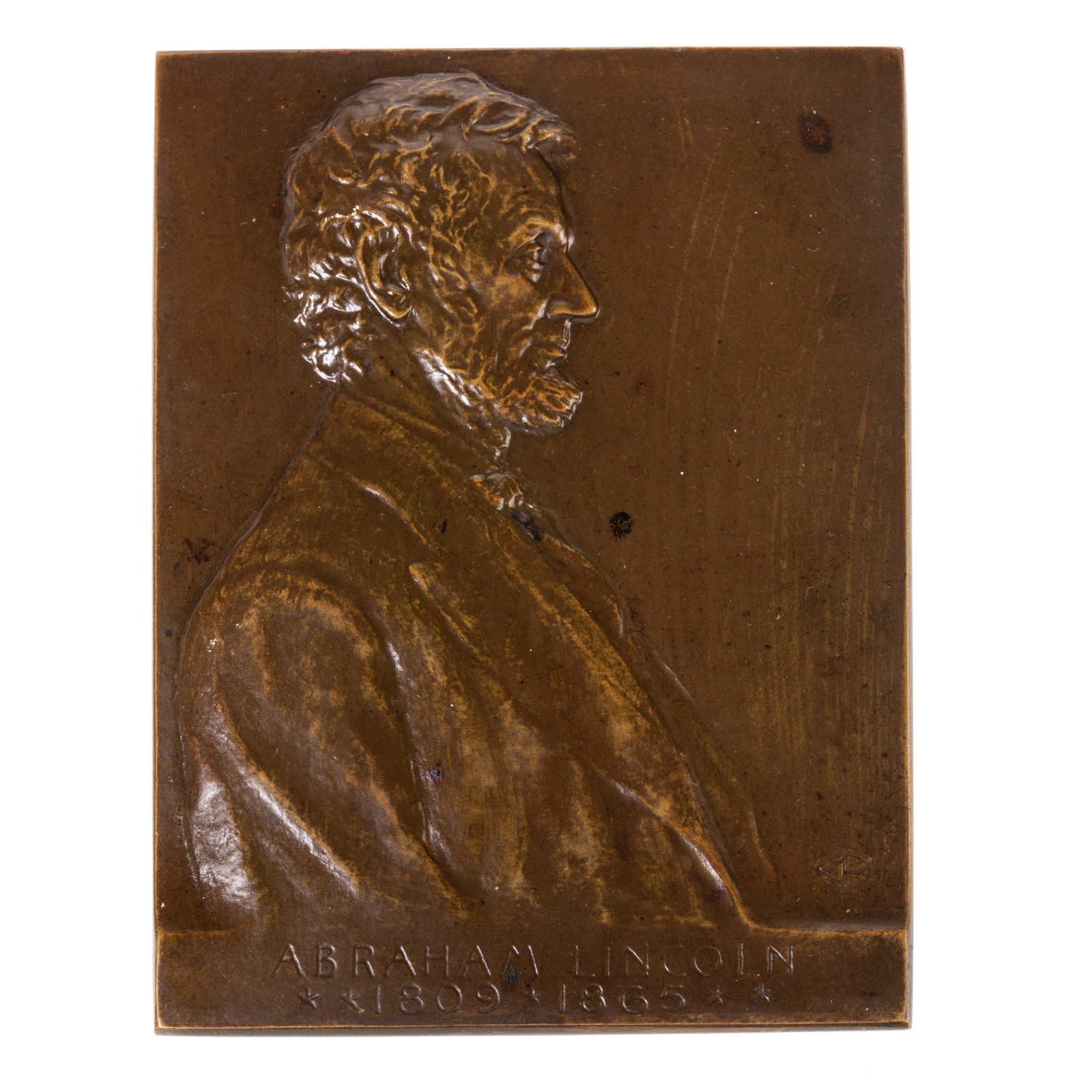 ABRAHAM LINCOLN PLAQUE 1909 One