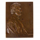 ABRAHAM LINCOLN PLAQUE 1909 On