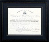 Abraham Lincoln signed documen