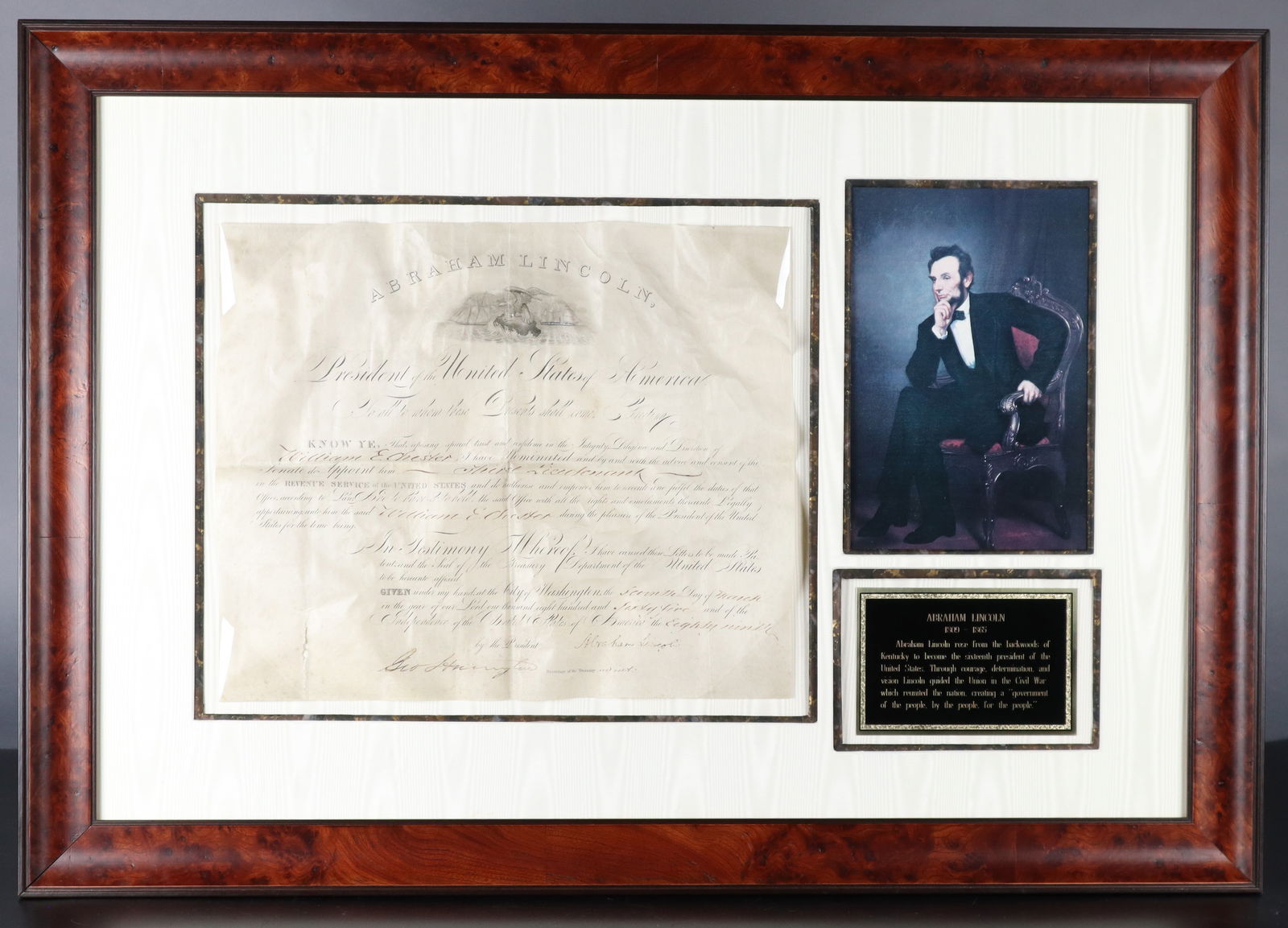 ABRAHAM LINCOLN SIGNED REVENUE